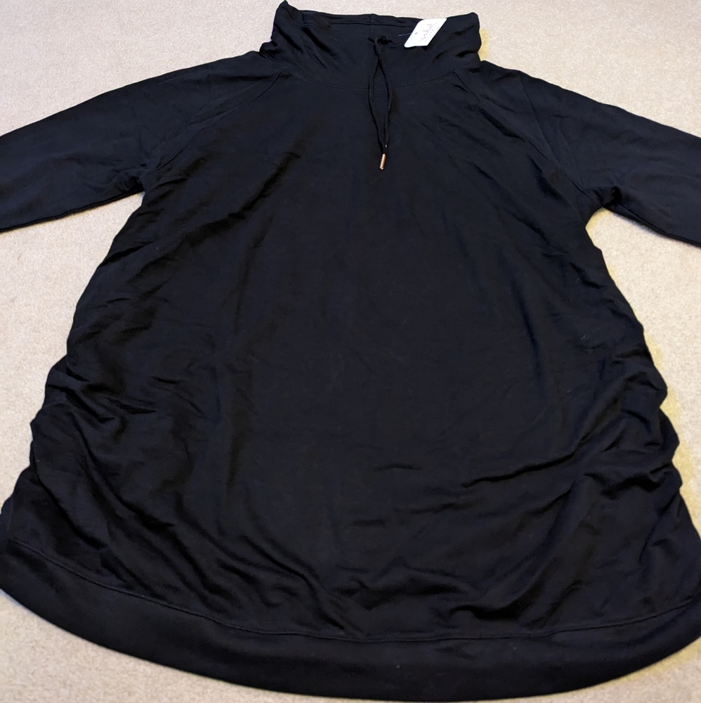 Isabel maternity by Ingrid & Isabel black turtleneck w/ drawstrings top - Picture 2 of 13
